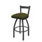 Holland Bar Stool Co 30" Low Back Swivel Bar Stool, Pewter Finish, Graph Parrot Seat 82130PW015 - alternate 1